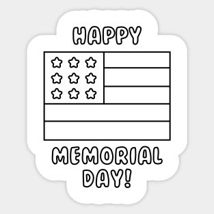 Color Your Own Shirt Memorial Day To Color with Markers For Kids Sticker